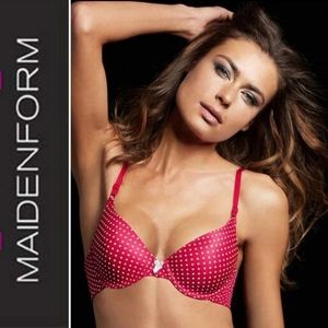 Maidenform Red Demi T-Shirt Bra Sz 38 C